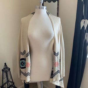 Aztec print cardigan